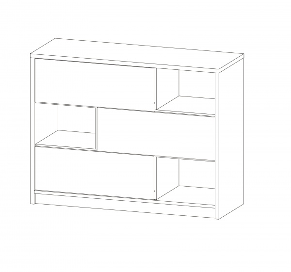 Комод SOKME 1100 3Ш Айго дуб самоа 