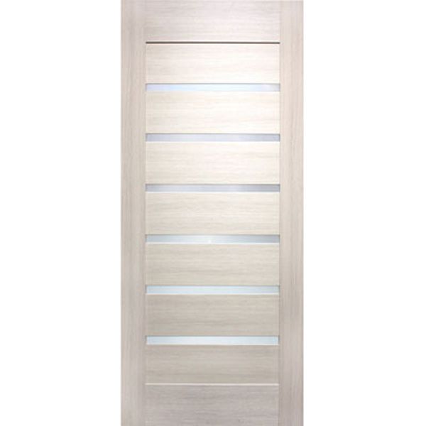 Дверь межкомнатная ОМиС Лагуна ПО 80 см дуб беленый со стеклом
