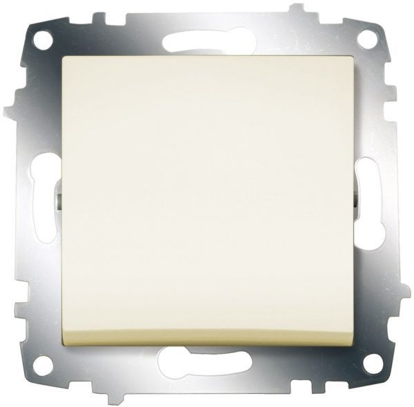 Выключатель одноклавишный ABB Cosmo без подсветки 10 А кремовый 619-010300-200