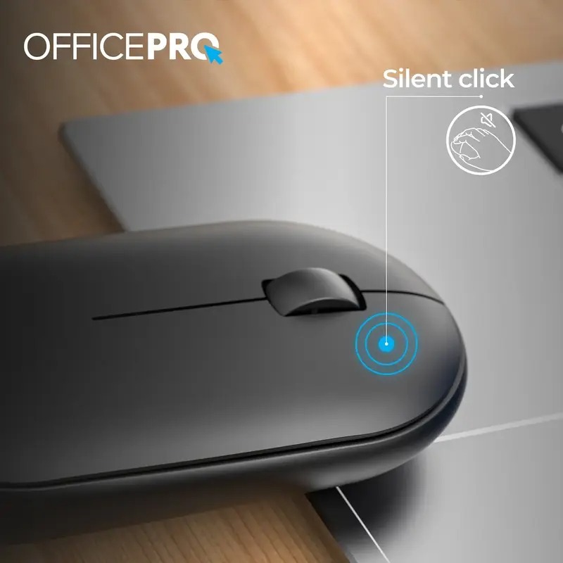 Миша OfficePro M185B Silent Click Wireless black (M185B)