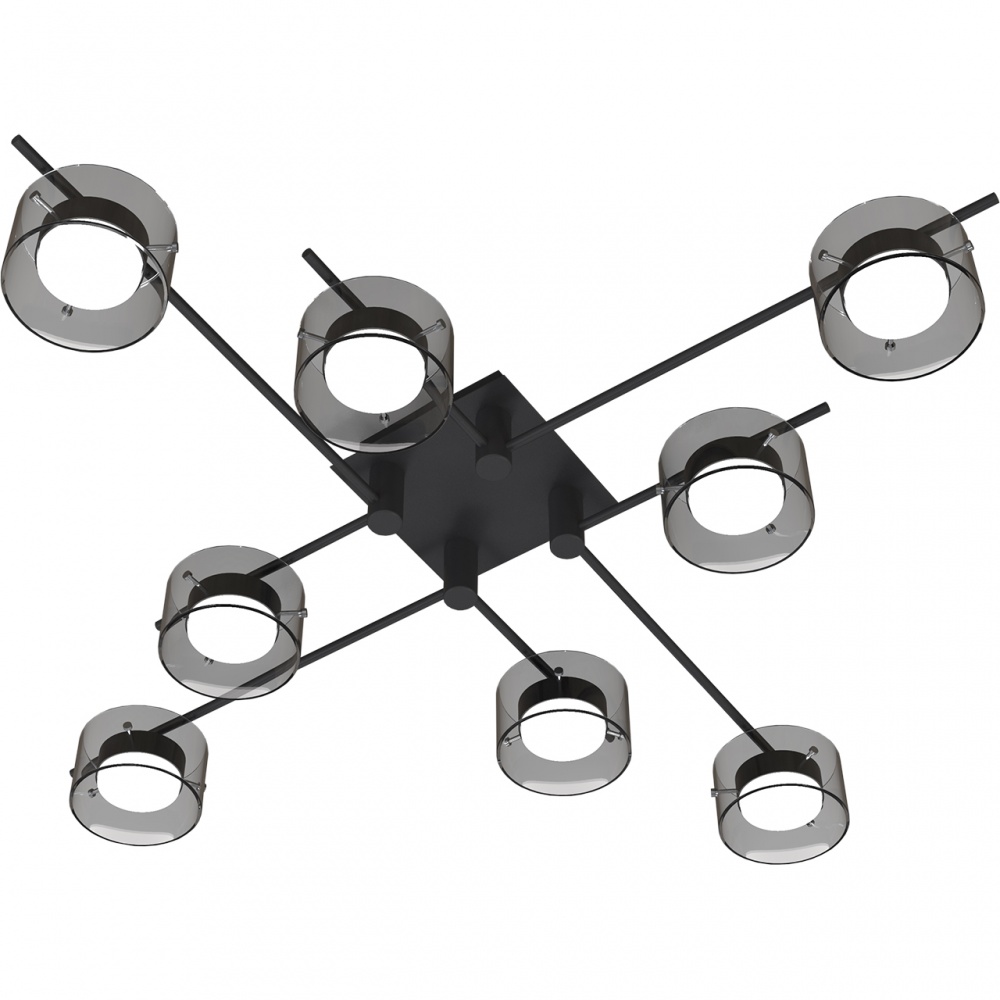 Люстра потолочная Hopfen STARK FJORD-GX-8S BK 8xGX53 черный