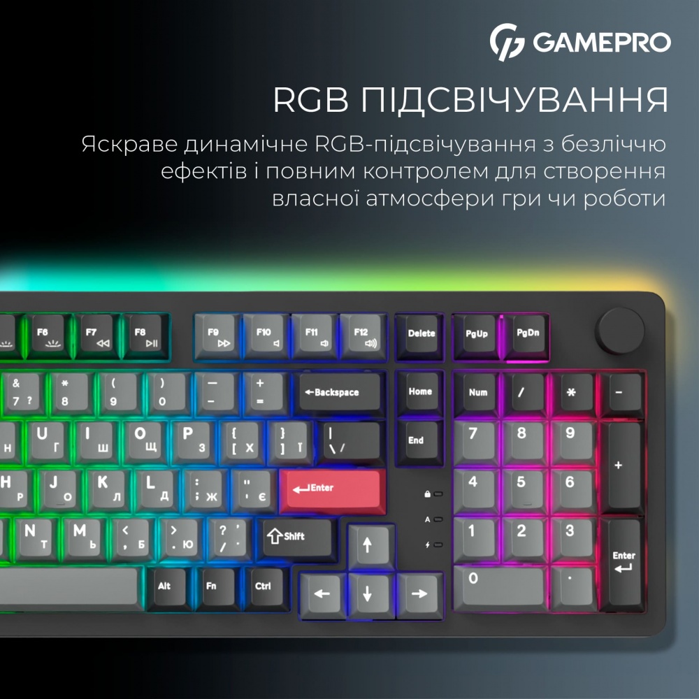 Клавиатура игровая GamePro (MK305BK) Asgard Drakkar Keychron Super black