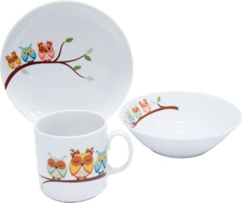 Набор детской посуды Wise Owls 3 предмета 6503T06E2W004 Cmielow