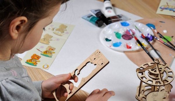 Раскраска UGEARS Медвежонок