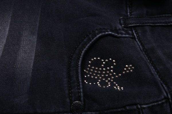 Джинсы Beren Style для девочек 8078 р.110 черный с серым 