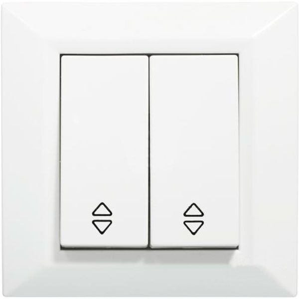 Выключатель двойной Underprice Vesta проходной белый