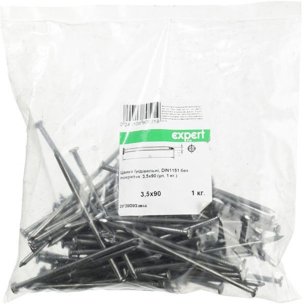 Цвяхи будівельні 3,5x90 мм 1 кг без покриття 3,5x90 мм