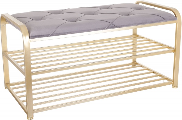 Банкетка Calzado 90х40х45 см темно-сірий 