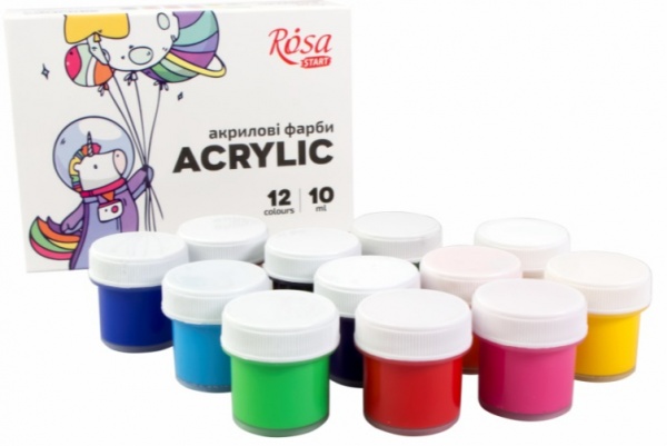 Акрил для декора Space Unicorn 12 x 10 мл Rosa Start