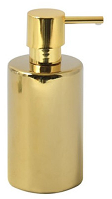 Дозатор для жидкого мыла Spirella porcelain tube золотой