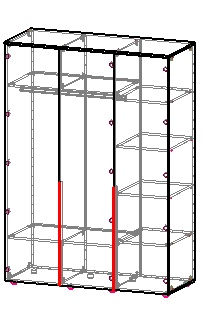 Шафа Вісент Рейн 3дв біла аляска 