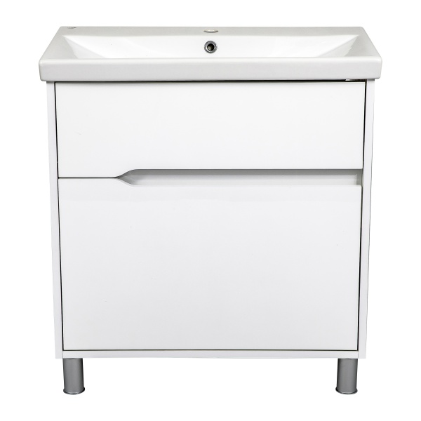 Тумба на ножках Aqua Rodos Сидней 80 белый глянец с умывальником