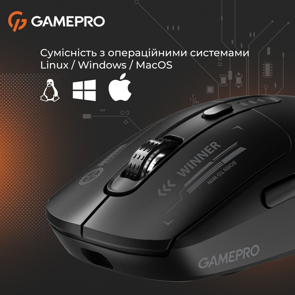 Мышка беспроводная GamePro Genesis Winner black (GM079B)