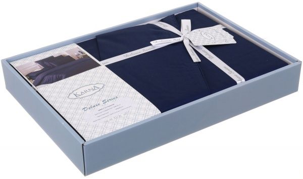 Комплект постільної білизни Loft 1,5 темно-синій Karna 