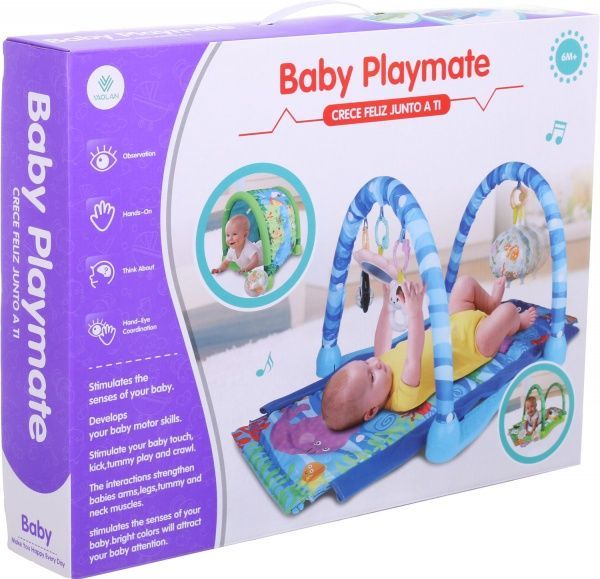 Розвиваючий килимок Shantou 2в1 з дугами синій 103х60х43 см I1374844