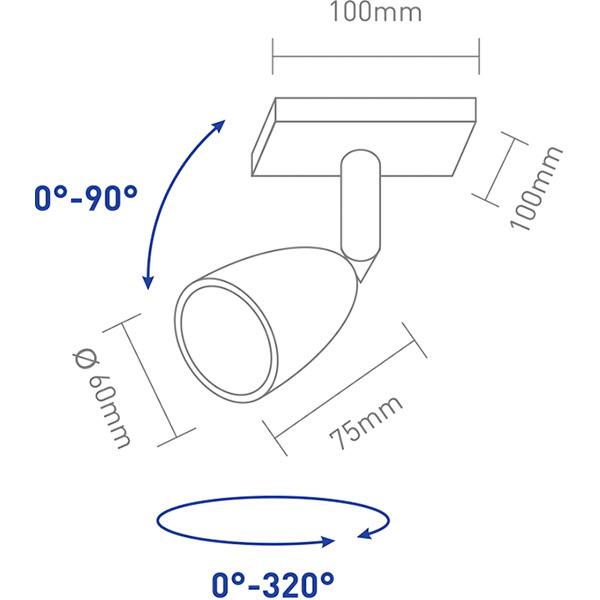 Светильник светодиодный Global GSL-01S 4100K 1x4 Вт черный 