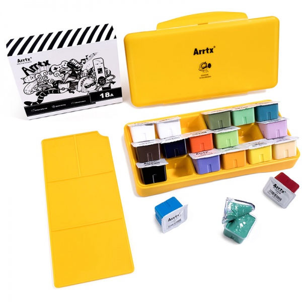 Набор гуашевых красок AJG-001-18B 18 цветов 30 мл LC302338 Arrtx