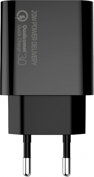 Сетевое зарядное устройство ColorWay (Type-C PD + USB QC3.0) 20W V2 черный CW-CHS025QPD-BK