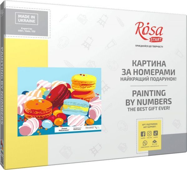 Картина за номерами Sweet Macaroons 35x45 см Rosa Start 