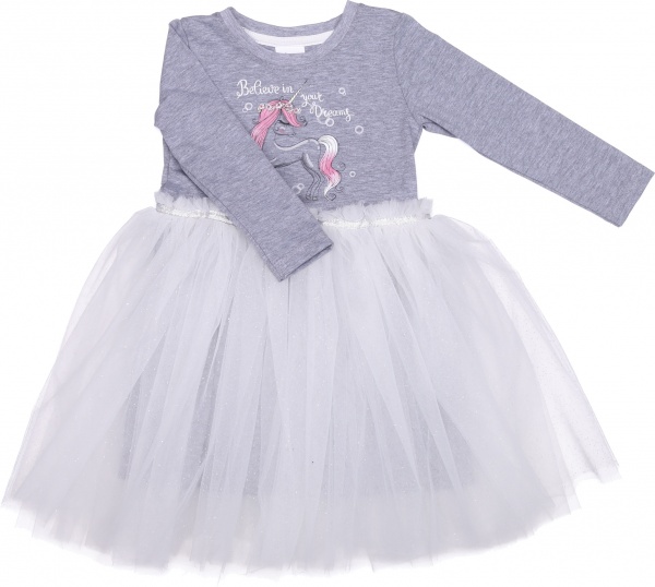 Плаття Luna Kids для девочки серый меланж 