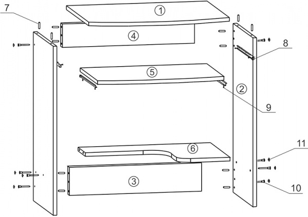 Стол компьютерный Компанит СКМ-13 мини венге 