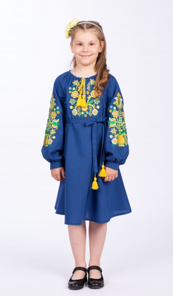 Платье Эдельвика р.152 синий 109-22/00 