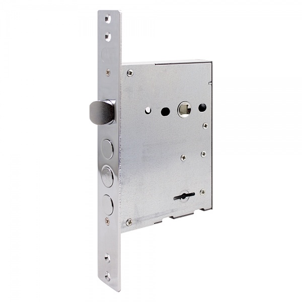 Дверний замок вхідний Comit Art.CТ30.11 із засувкою полірований хром