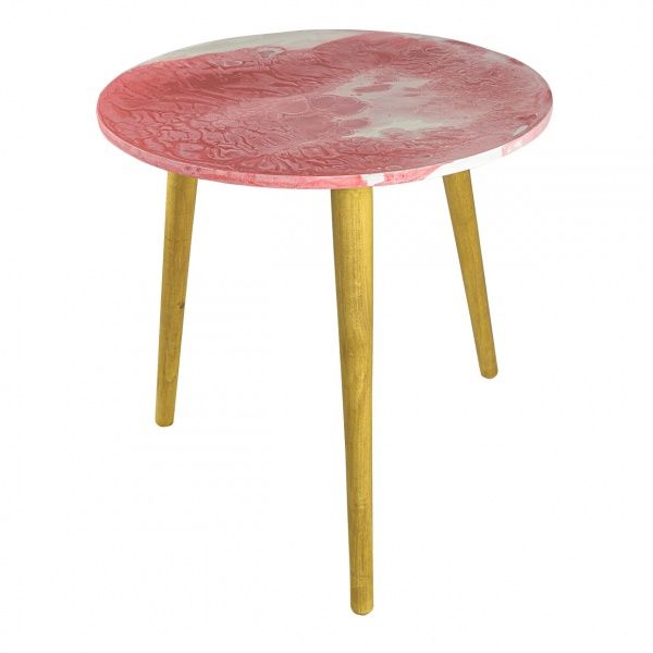 Стіл журнальний Геліос червоний 400x400мм Woodville 