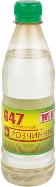 Растворитель 647 без прекурсоров WIN 0,5 л 0,35 кг