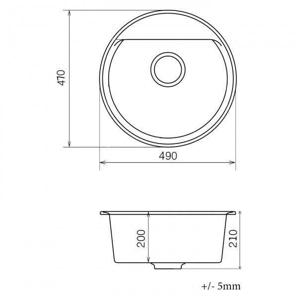 Мийка для кухні UP! (Underprice) Sigma R490 terra чорна