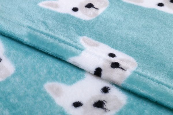 Плед Flannel Dogs 150x200 см блакитний із принтом La Nuit 