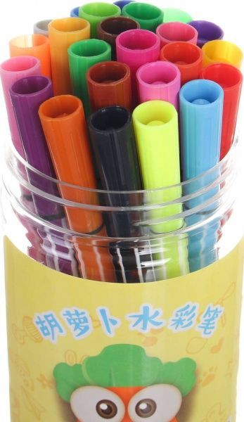 Набір фломастерів акварельних 24 кольори Морковка помаранчевий колір