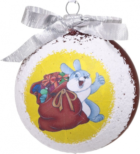 Шар новогодний Символ года-декупаж d 80 мм в ассортименте