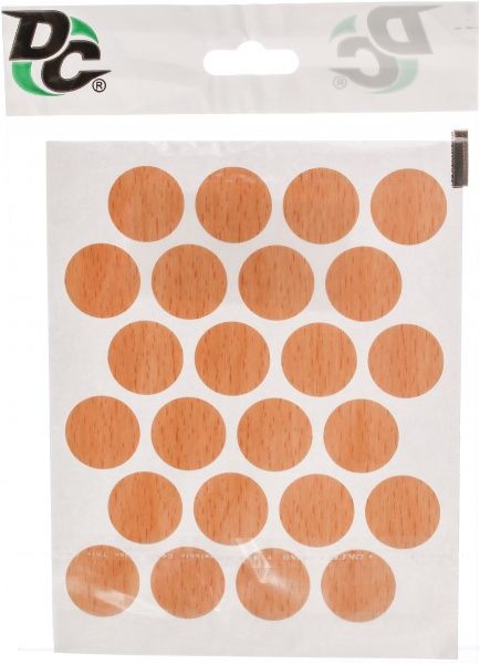 Заглушка на мініфікс самоклеюча бук 24 шт DC