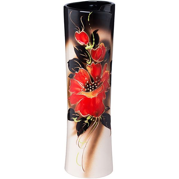 Ваза керамическая разноцветная Свисток 36 см