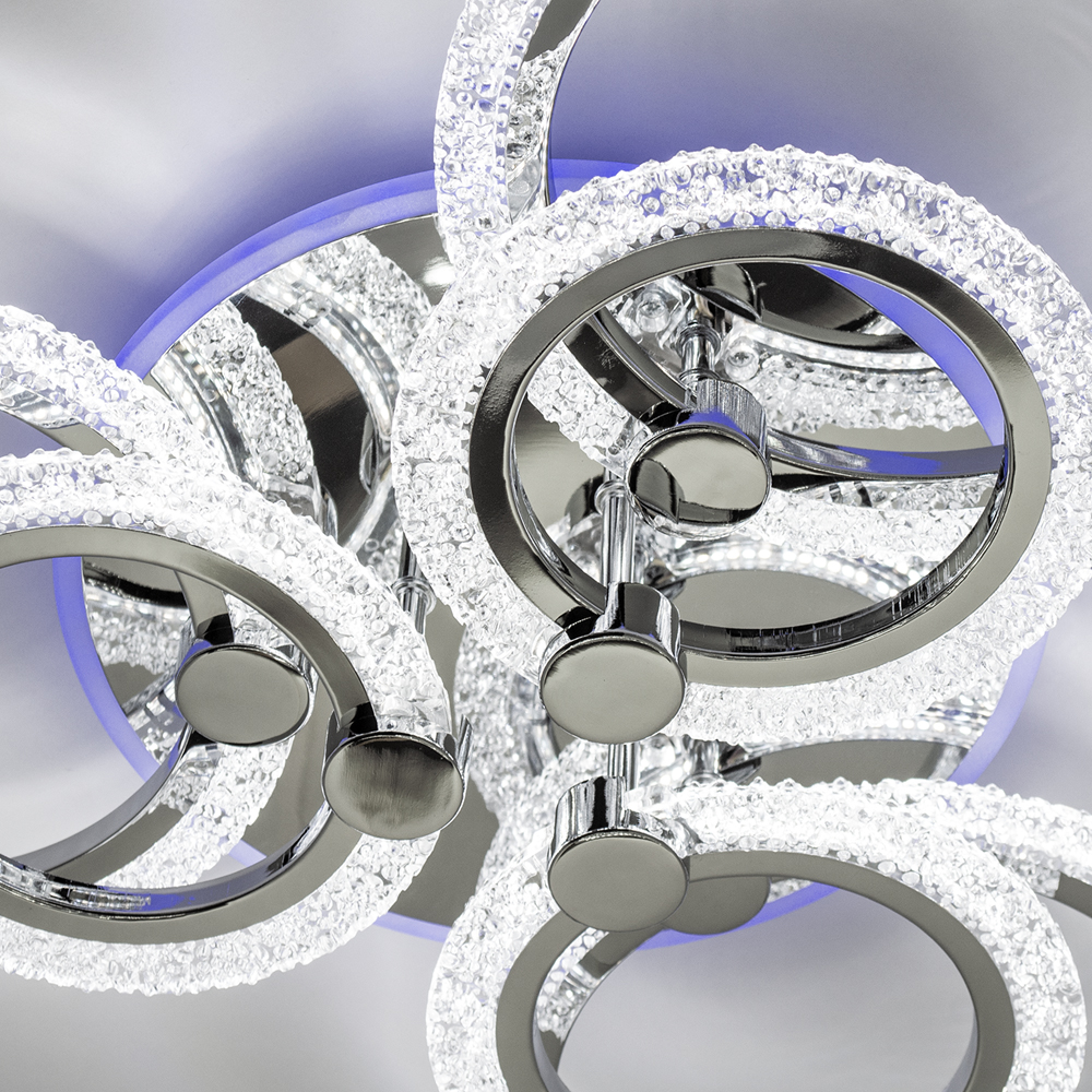 Люстра светодиодная Luminaria 100 Вт LED-модуль хром LILY RGB 100W 7R CHR/ICE