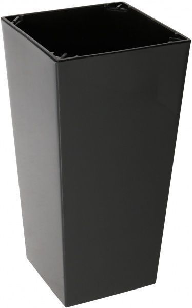 Горшок пластиковый Plastkon ELISE глянцевый квадратный 52,2 л антрацит 