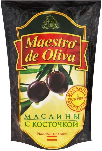 Маслины Maestro De Oliva с косточкой 170 г