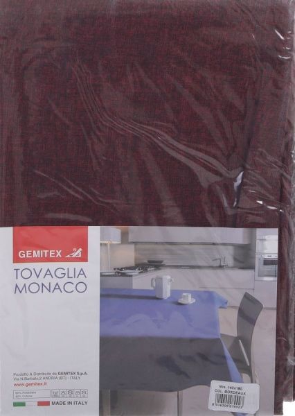 Скатерть Monaco 140x180 см бордовый Gemitex 