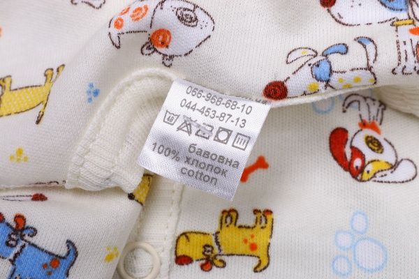 Полукомбинезон для девочки Татошка Собаки р.56 белый с принтом 14651глсбк 