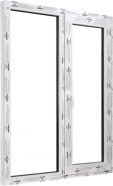 Окно поворотно-откидное ALMplast 60 1200x1400 мм правое двухкамерный энергосберегающий стеклопакет 32мм 