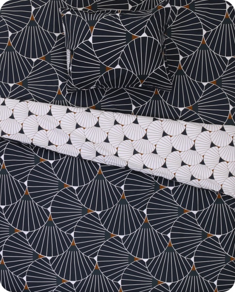 Комплект постельного белья Calais полуторный темно-синий Today (без простыни)