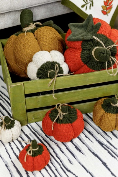 Декоративное изделие Тыква Small 15x15 см кремовый Прованс 