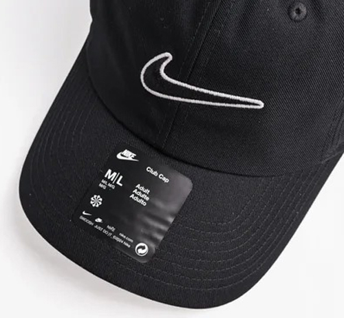 Кепка Nike U NK CLUB U CB SWSH L II1314-010 S черный