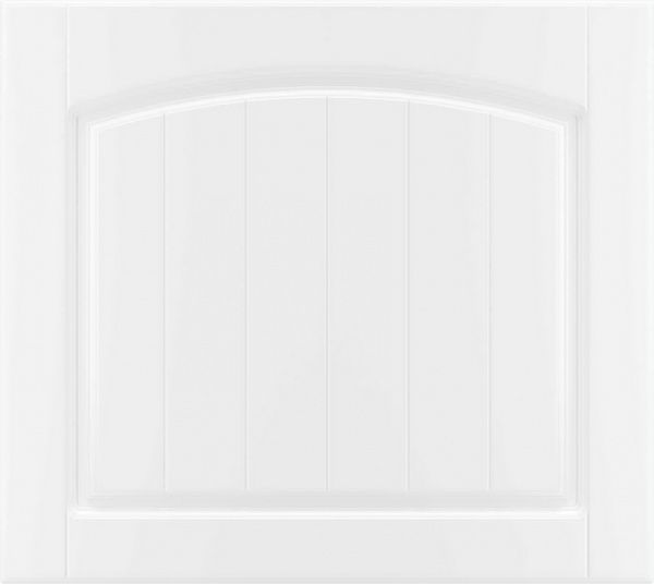 Фасад для кухни Грейд-Плюс Прованс белый гладкий №383 570x596 правый