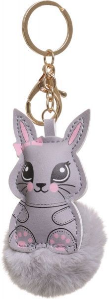 Брелок для рюкзака Зайченя сірий