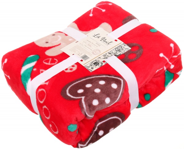 Плед мікрофібра Frannel New year red 160x200 см червоний La Nuit 