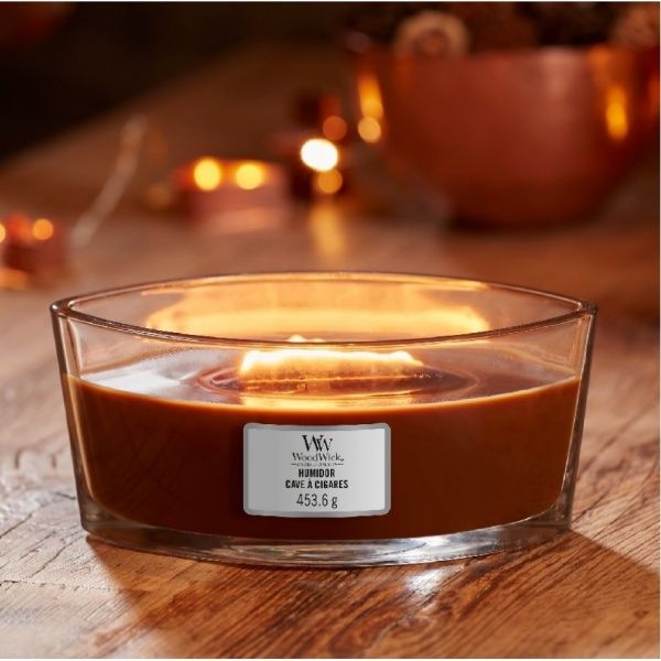 Свеча ароматическая Woodwick Ellipse Humidor 453 г 