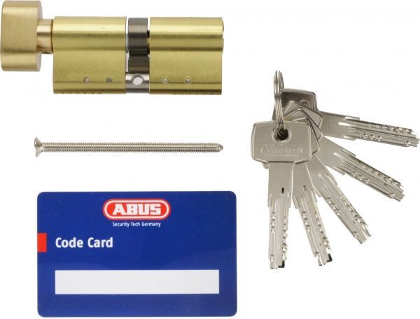 Цилиндр Abus KD15 35x35 ключ-вороток 70 мм матовая латунь