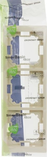 Рамка тримісна Simon Basic Neos універсальна кремовий BMRC3/12